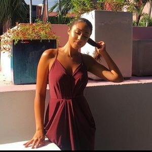 Crossover midi dress with pockets